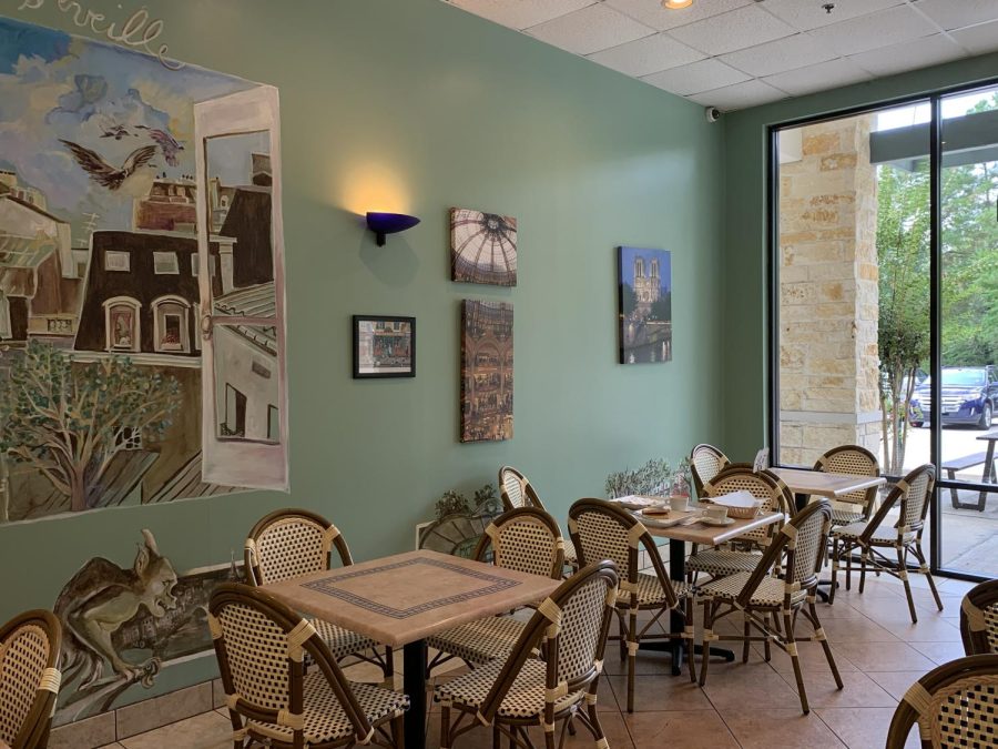 Bright windows and comfortable seating make the cafe a great place any time.  