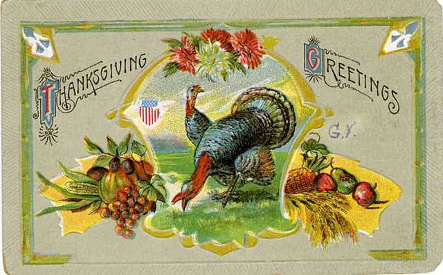 Holiday postcards were popular at the turn of the century.