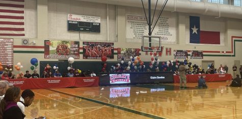 TWHS had 44 athletes sign letters of intent today in the gym.