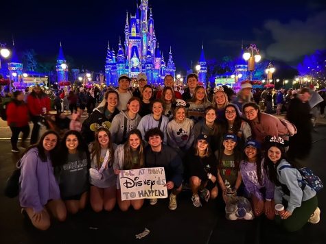 The group at the Magic Kingdom earlier this month after the fireworks.