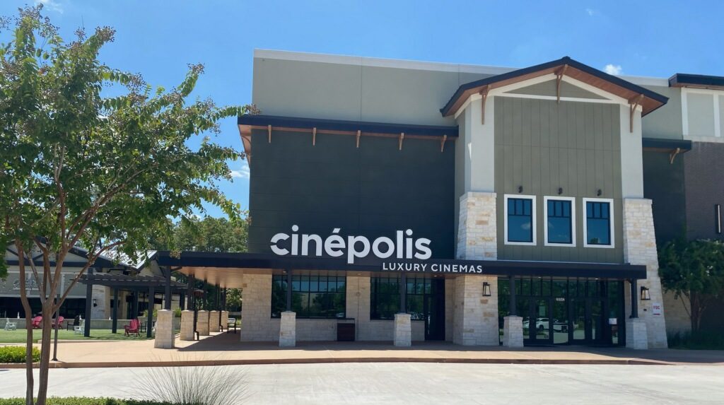 Cinepolis is in Creekside Village and is a 42,000 foot cinema center.