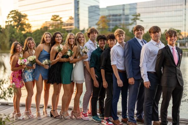 A homecoming group gets ready for the evening, October 2023. 