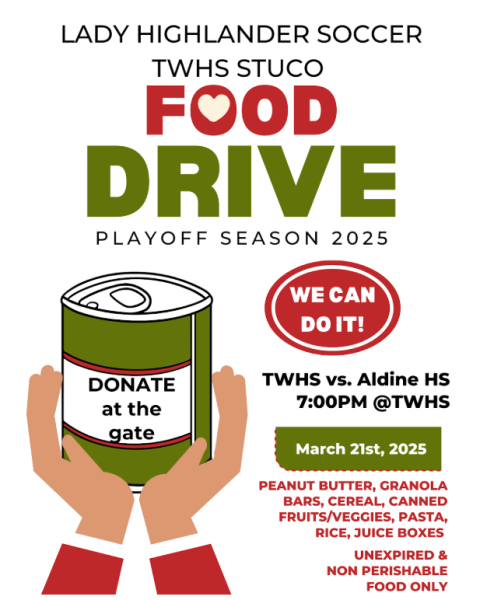 Post for the women's soccer food drive! 