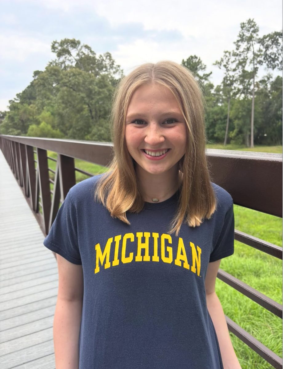 Shannon Waldron sporting her new maize and blue. 