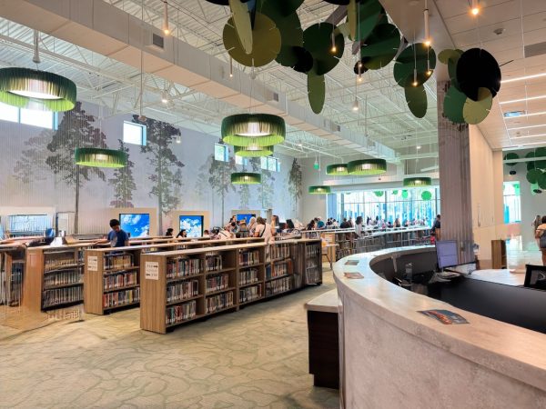 Inside of the Kevin Brady Library