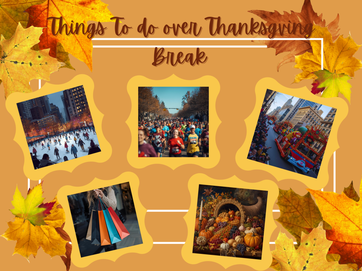 Ideas of things to do over break. Image created by Paxtyn Harmon. 