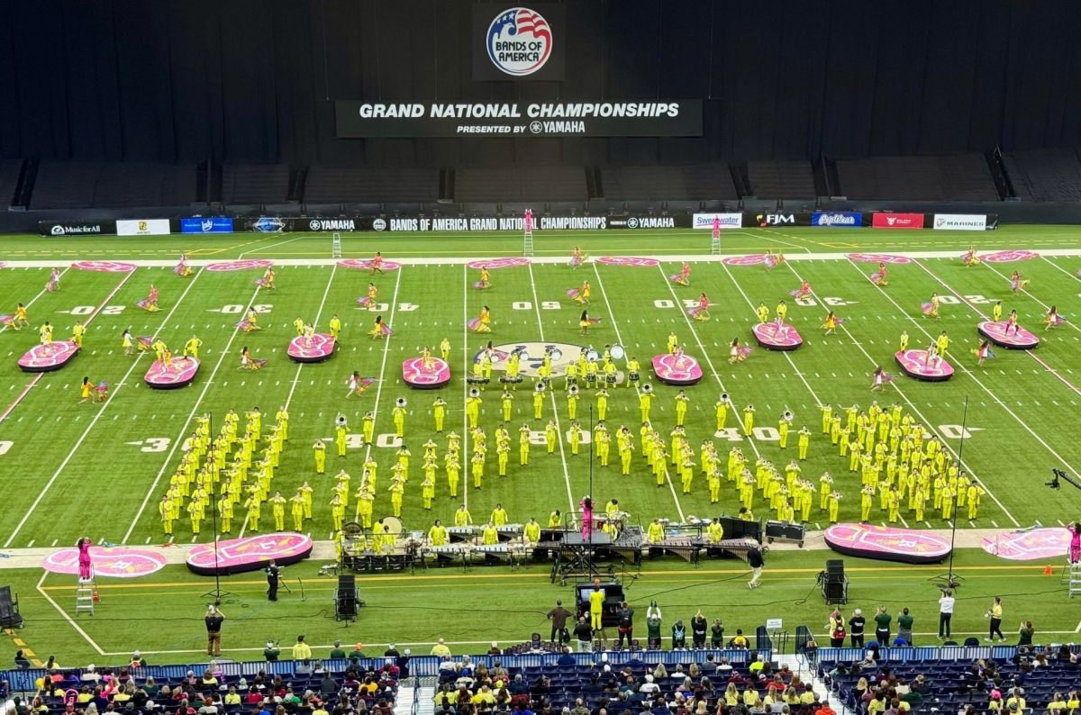 TWHS Band performing their show, Hi-Fi, at the BOA Grand Nationals competition