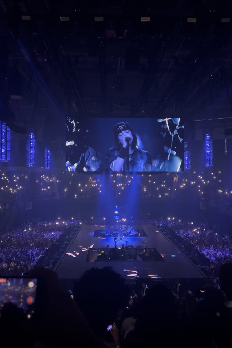 Billie Eilish performing "Wild Flower," at the Moody Center, in Austin Texas
