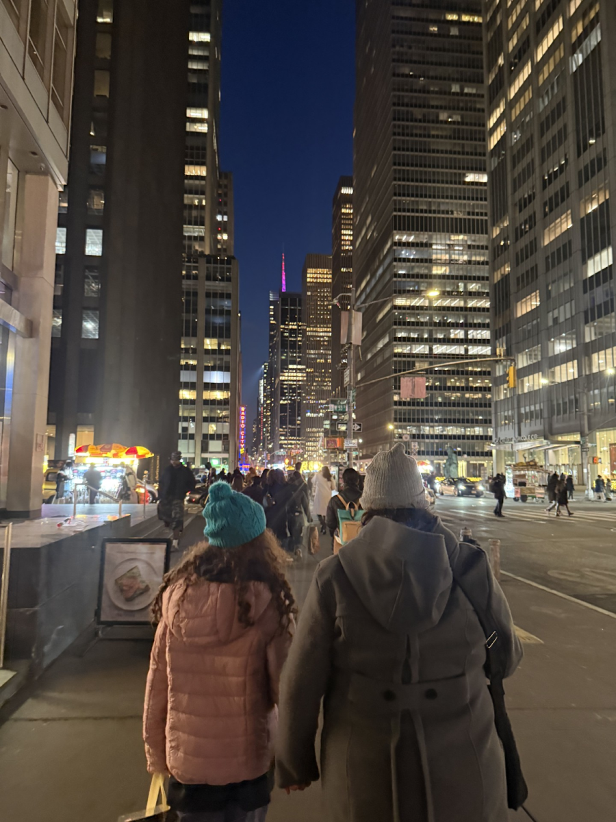 Walking hand-in-hand through the streets of "The Big Apple" during a long winter weekend in February.