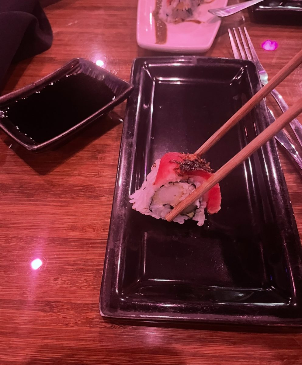 The last roll of sushi at TEN Sushi.