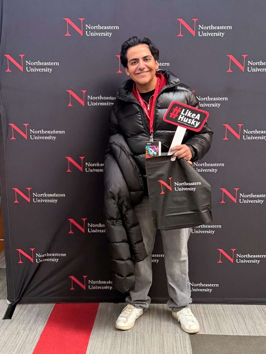 Samy celebrating his acceptance into Northeastern University, photo provided by Samy Ibrahim, used with permission