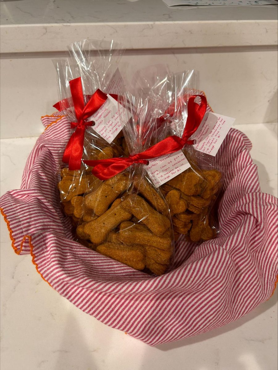 Pawfect treats packed, about to be delivered to a customer. Taken by Maria Ulecia, used with permission.